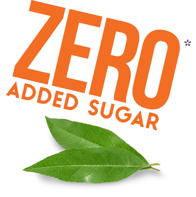 Text that says Zero added sugar
