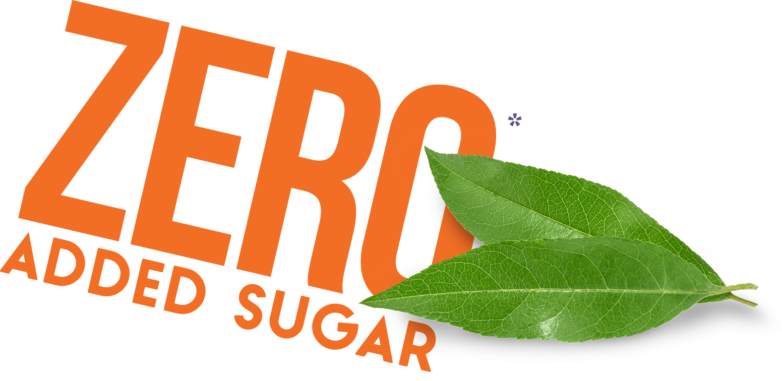Text that says Zero added sugar