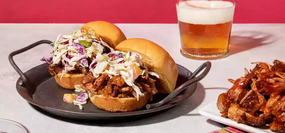 California Cling Peach Instant Pot™ Spicy Pulled Pork Sliders