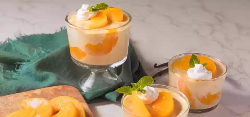 California Cling Peach Creamy Gelatina (Jello)