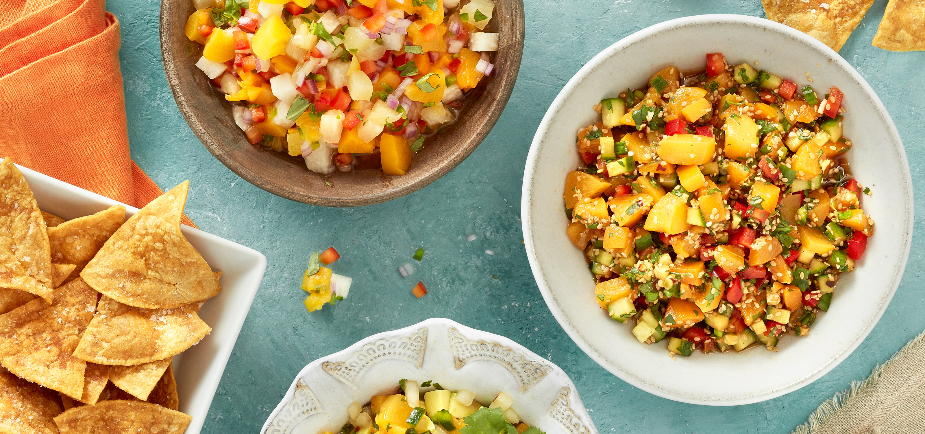 Trio of California Cling Peach Salsas - California Cling Peaches